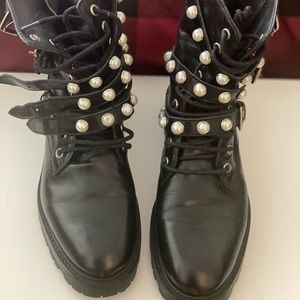 Zara pearl boots